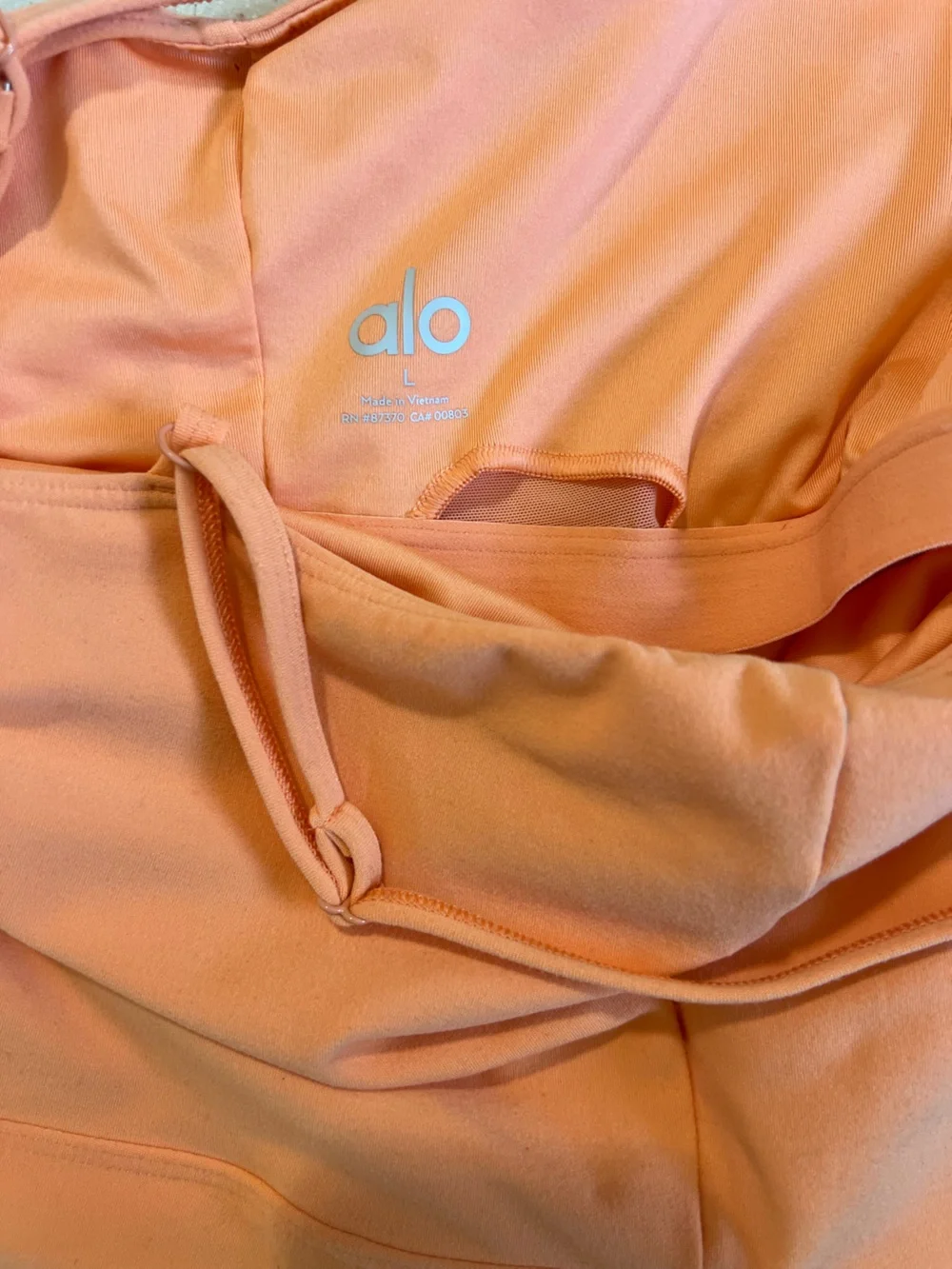 Alo Yoga Alosoft Courtside Tennis Dress Skort Cantaloupe Peach Orange Sz Large